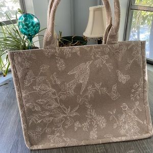 Francesca’s floral canvas tote bag